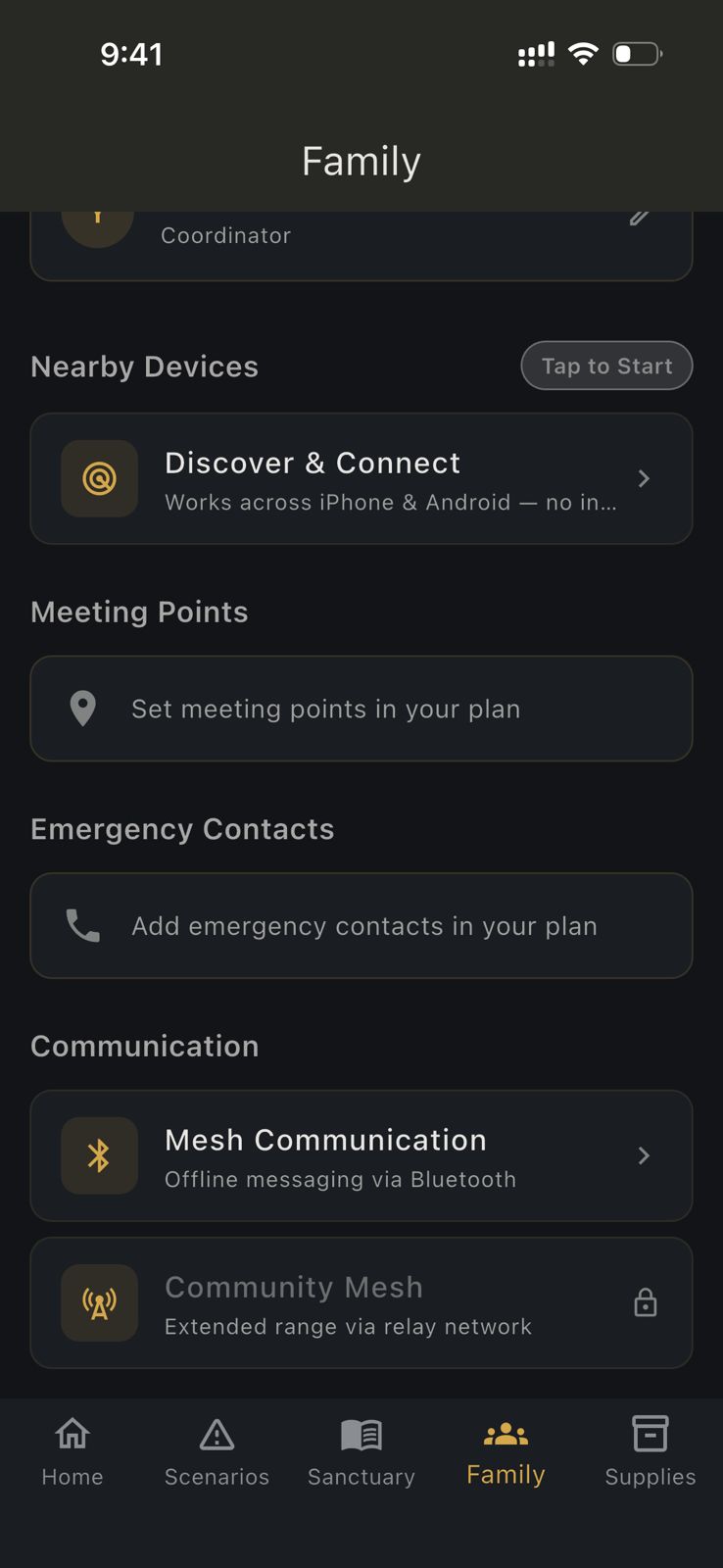 HAVEN Bluetooth mesh communication and nearby device discovery